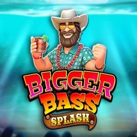 Bigger Bass Splash online game logo by Pragmatic Play on goldbetscasino.eu