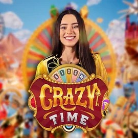 Crazy Time slot visual from Evolution available on goldbetscasino.eu