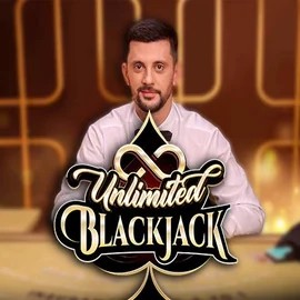 Unlimited Blackjack slot logo by Ezugi at GoldBet Casino